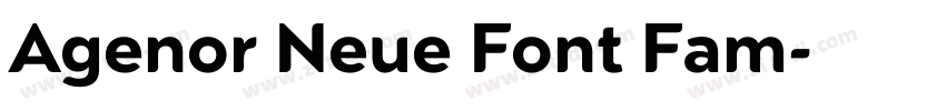Agenor Neue Font Fam字体转换